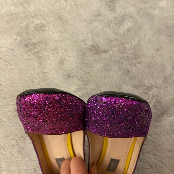 Bally Switzerland genuine leather glitter heels, size 38(7,5) - Picture 5 of 11